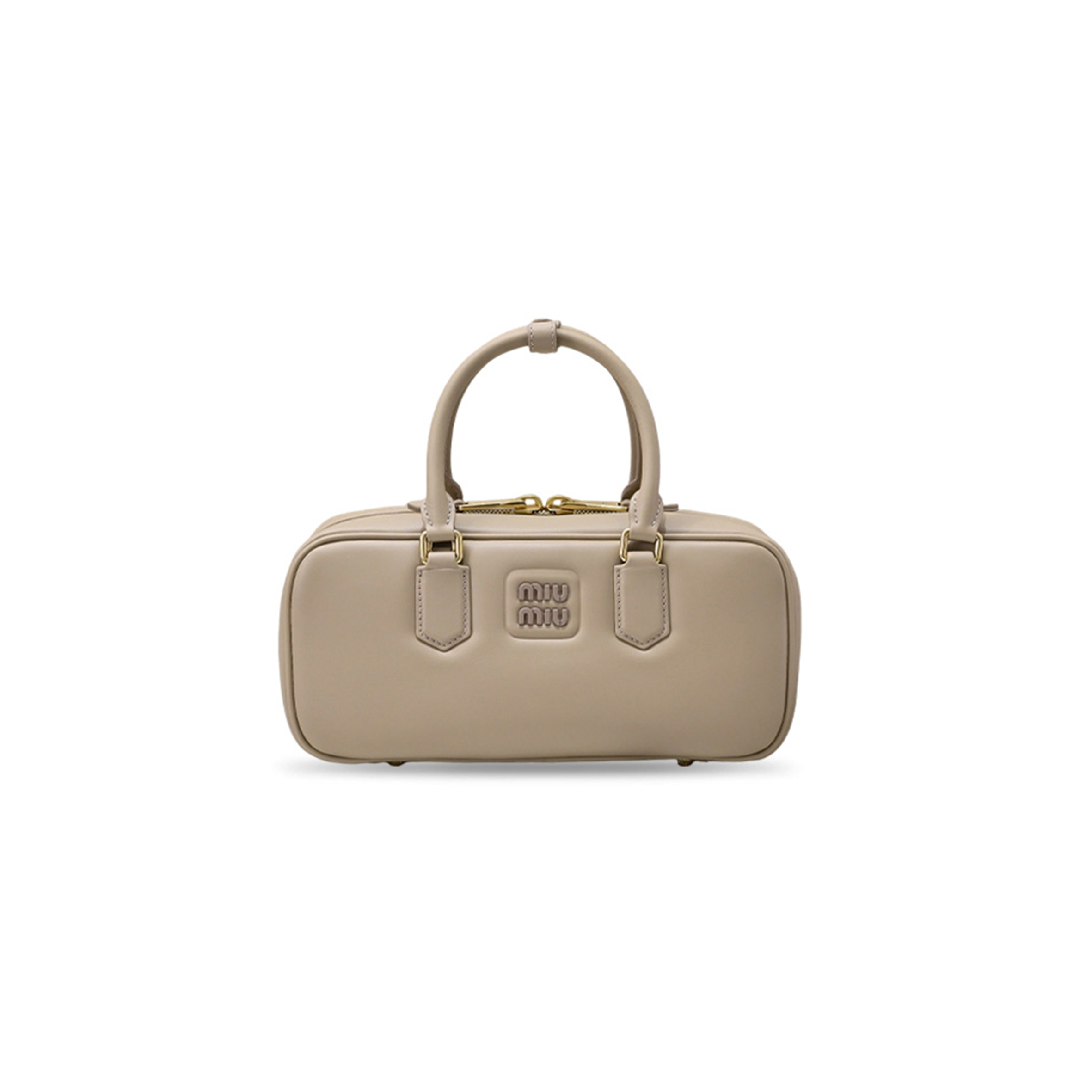 MIU MIU ARCADIE LEATHER HANDBAG 5BB148 (27*12*9cm)